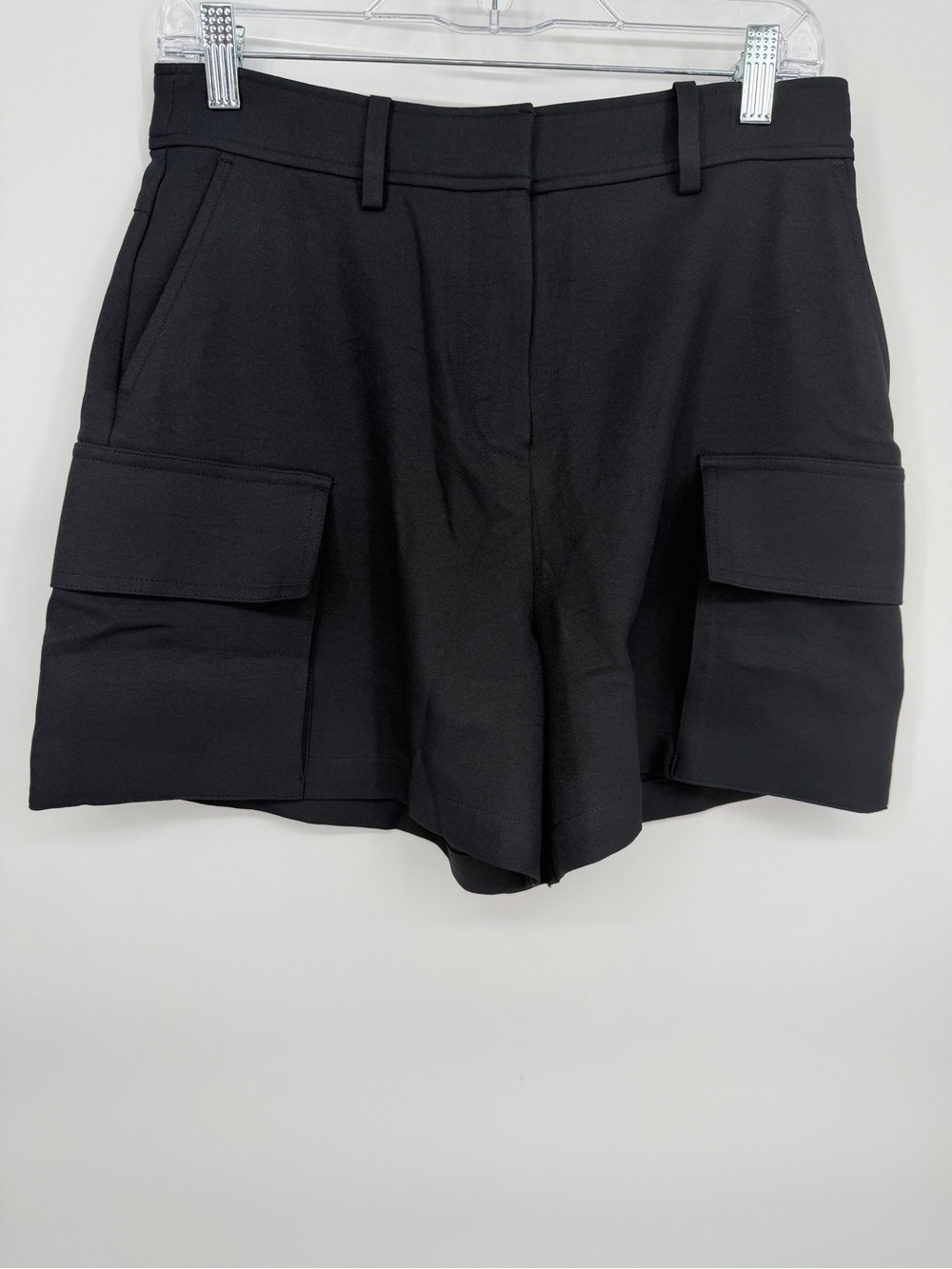 RHONE Black Women's Cargo Shorts with Flap Pockets